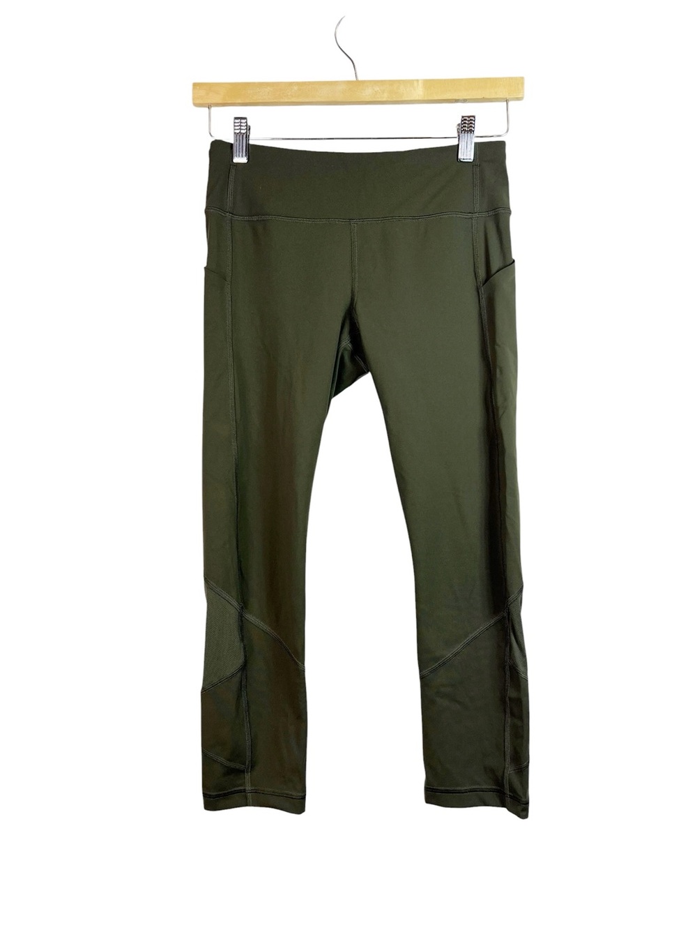 Lululemon Pace Rival Crop Full On Luxtreme Leggings 22 Inseam Dark Olive Green 6